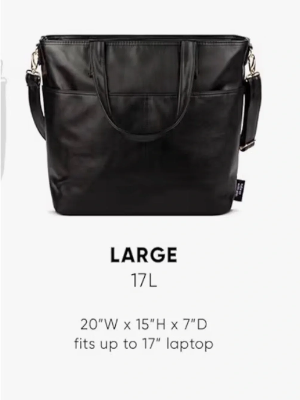 Simply modern Vegan leather Tote with Dual Carry Straps